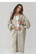Oversized Cardigan - Makadamia (Kleur 4) - Zehra-clothing
