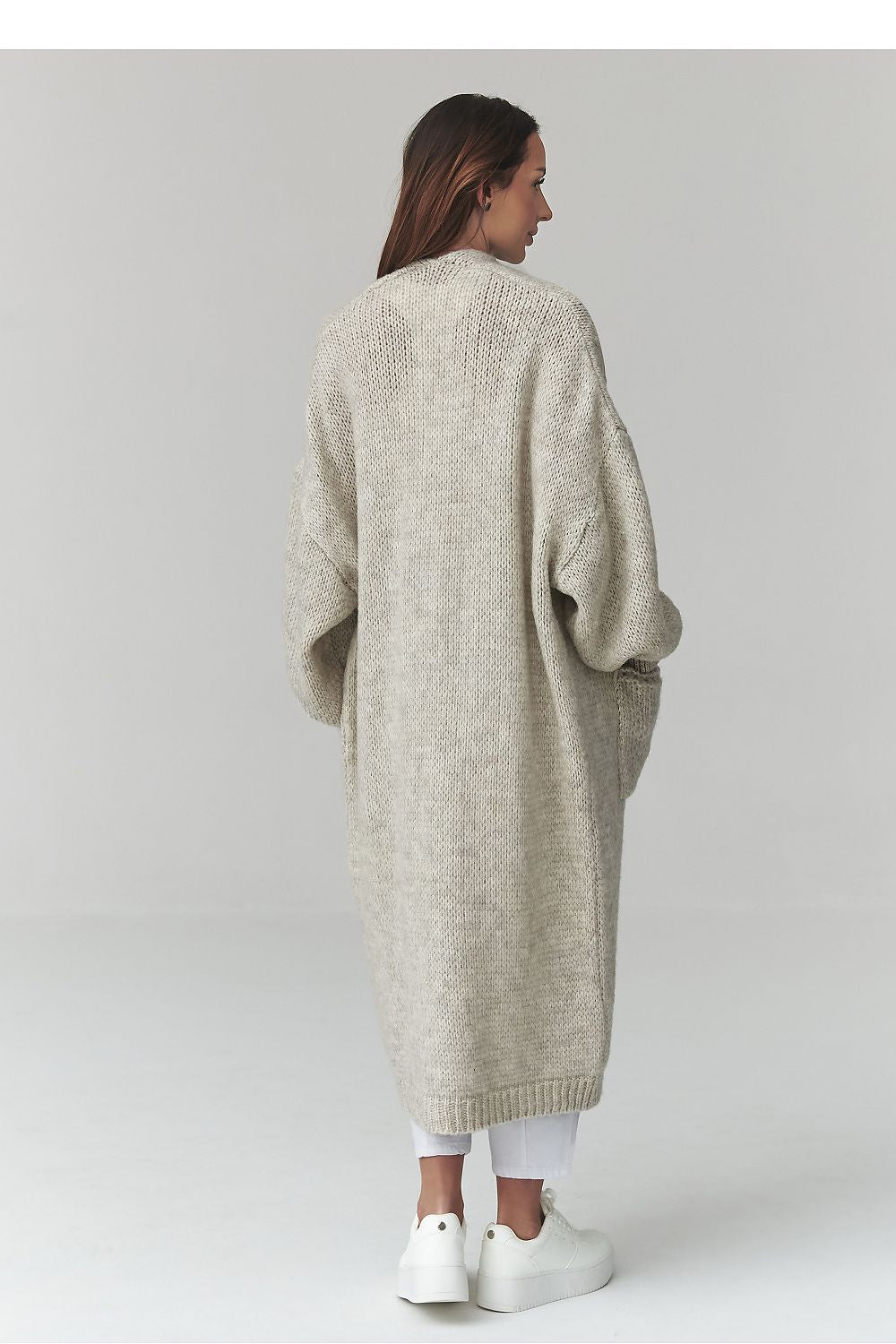 Oversized Cardigan - Makadamia (Kleur 4) - Zehra-clothing