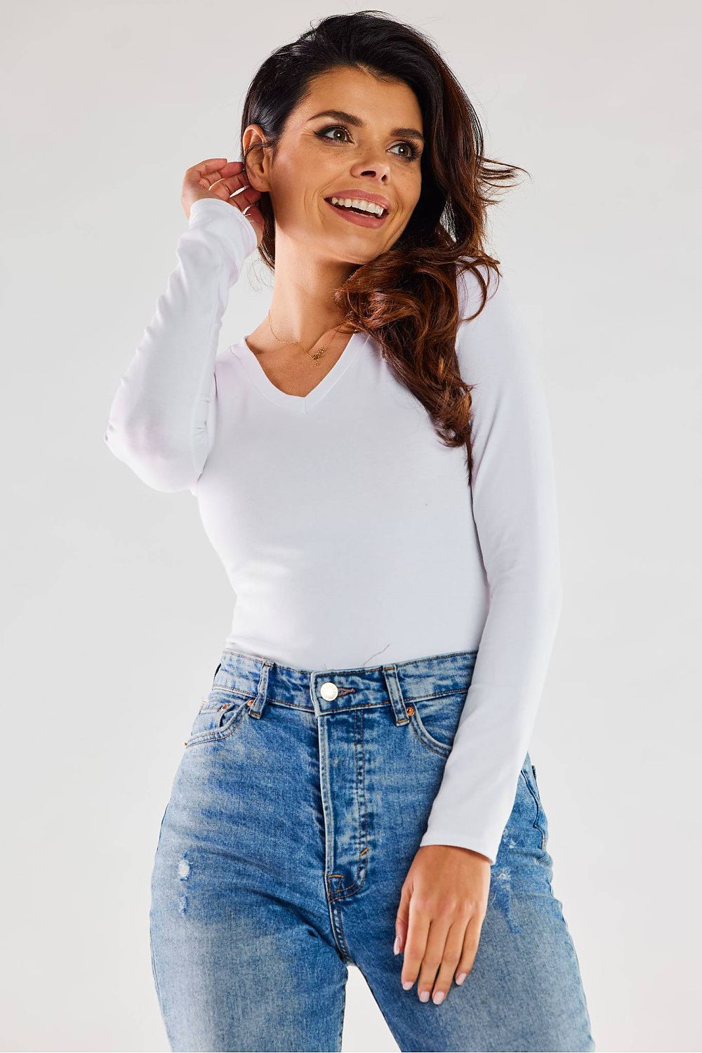 Klassieke V-hals Blouse - Infinite You - Zehra-clothing
